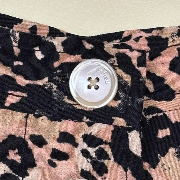 WILFRED Amelie Skirt Leopard Print Women Size 6 High-Waist Button Up Casual - Picture 5 of 9
